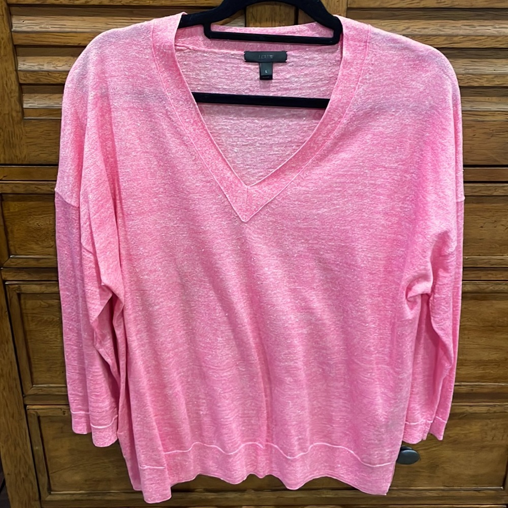 J. Crew 3/4 sleeve V-neck sweater